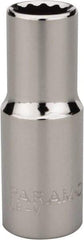 Paramount - 3/8", 3/8" Drive, Deep Hand Socket - 12 Points, 1-15/16" OAL, Steel, Chrome Finish - All Tool & Supply