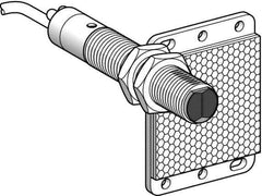 Telemecanique Sensors - Cable Connector, 5m Nominal Distance, Shock and Vibration Resistant, Polarized Retroreflective Photoelectric Sensor - 24 to 240 VAC/VDC, 25 Hz, Brass, 82mm Long x 18mm Wide x 1.8 Inch High - All Tool & Supply