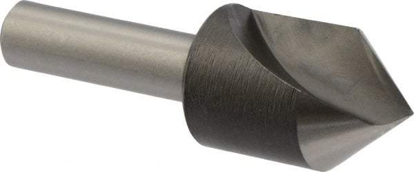 Precision Twist Drill - 3/4" Head Diam, 3/8" Shank Diam, 1 Flute 82° High Speed Steel Countersink - Bright Finish, 2-13/32" OAL, Single End, Straight Shank, Right Hand Cut - All Tool & Supply