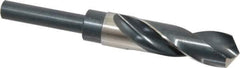 Precision Twist Drill - 57/64" Drill, 118° Point, High Speed Steel Silver Deming & Reduced Shank Drill Bit - Bright Finish, 6" OAL, Straight Shank, 3" Flute Length, Right Hand Cut, Standard Point, Spiral Flute, Regular Spiral - All Tool & Supply