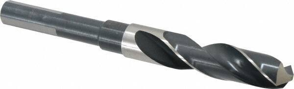 Precision Twist Drill - 11/16" Drill, 118° Point, High Speed Steel Silver Deming & Reduced Shank Drill Bit - Bright Finish, 6" OAL, Flats on Shank, 3" Flute Length, Right Hand Cut, Standard Point, Spiral Flute, Regular Spiral - All Tool & Supply