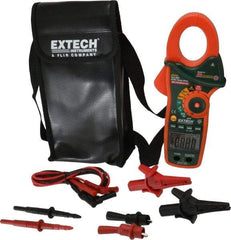 Extech - EX840, CAT IV, Digital True RMS Auto Ranging Clamp Meter with 1.7" Clamp On Jaws - 1000 VAC/VDC, 1000 AC/DC Amps, Measures Voltage, Capacitance, Continuity, Frequency, Resistance, Temperature - All Tool & Supply