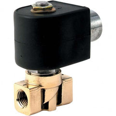 Parker - 120/60 - 110/50 VAC 1/8" NPT Port Brass Two-Way Direct Acting Solenoid Valve - All Tool & Supply