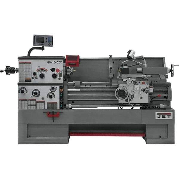 Jet - 16" Swing, 60" Between Centers, 230 Volt, Triple Phase Engine Lathe - 4MT Taper, 7-1/2 hp, 40 to 1,800 RPM, 1-1/2" Bore Diam - All Tool & Supply