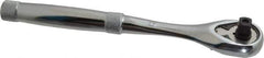 Proto - 3/8" Drive Pear Head Quick-Release Ratchet - Chrome Finish, 8-1/2" OAL, 45 Gear Teeth, Standard Head - All Tool & Supply