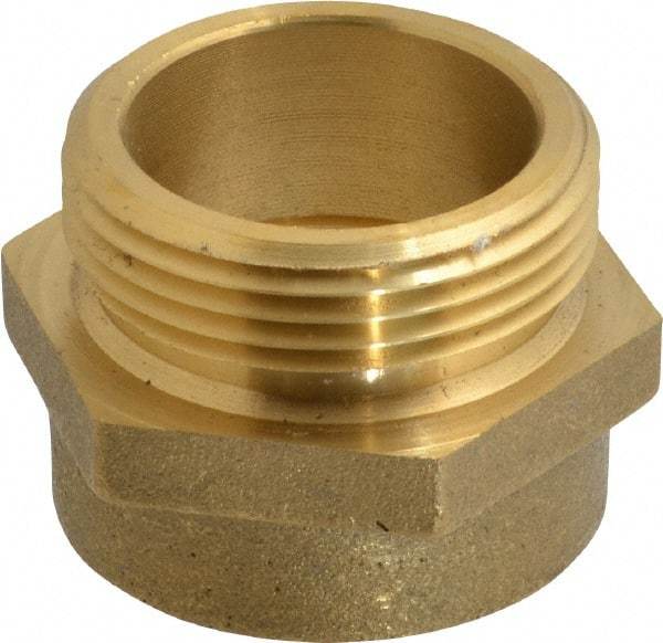 EVER-TITE Coupling Products - 1-1/2 FNPS x 1-1/2 MNST Hydrant Hex Nipple - Brass - All Tool & Supply