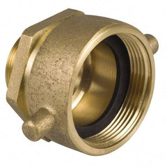 EVER-TITE Coupling Products - 2-1/2 FNST x 3 MNPT Hydrant Swivel Adapter - Brass - All Tool & Supply