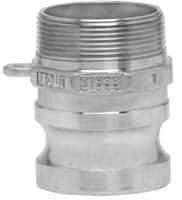 EVER-TITE Coupling Products - 4" Stainless Steel Cam & Groove Suction & Discharge Hose Male Adapter Male NPT Thread - Part F, 4" Thread, 100 Max psi - All Tool & Supply