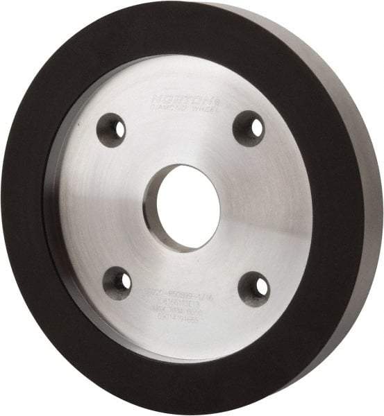 Norton - 6" Diam, 1-1/4" Hole Size, 3/4" Overall Thickness, 220 Grit, Type 6 Tool & Cutter Grinding Wheel - Very Fine Grade, Diamond, R Hardness, Resinoid Bond - All Tool & Supply