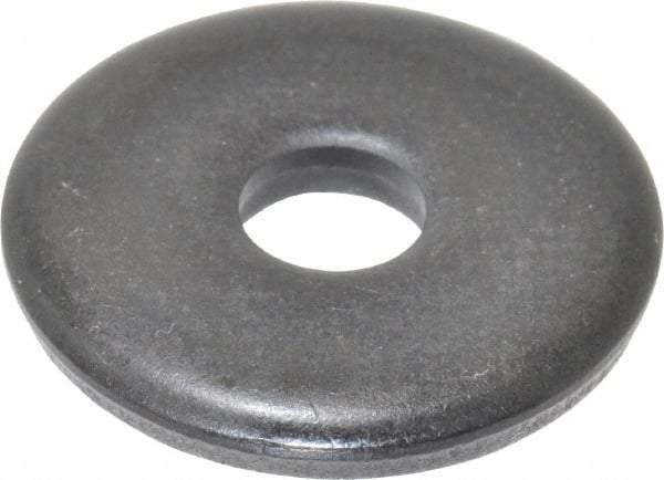 Morton Machine Works - 1/4" Screw, Grade 1020 Case Hardened Steel Fender Flat Washer - 9/32" ID x 1" OD, 1/8" Thick, Black Oxide Finish - All Tool & Supply