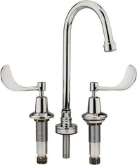 Speakman - Wrist Blade Handle, Wide Spread Bathroom Faucet - Two Handle, No Drain, Gooseneck Spout - All Tool & Supply