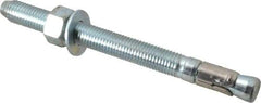 Powers Fasteners - 3/4" Diam, 3/4" Drill, 8-1/2" OAL, 2-3/4" Min Embedment Wedge Expansion Concrete Anchor - Stainless Steel (Clip)/Steel (Body), Zinc-Plated Finish, Hex Nut Head, Hex Drive, 6-1/4" Thread Length - All Tool & Supply