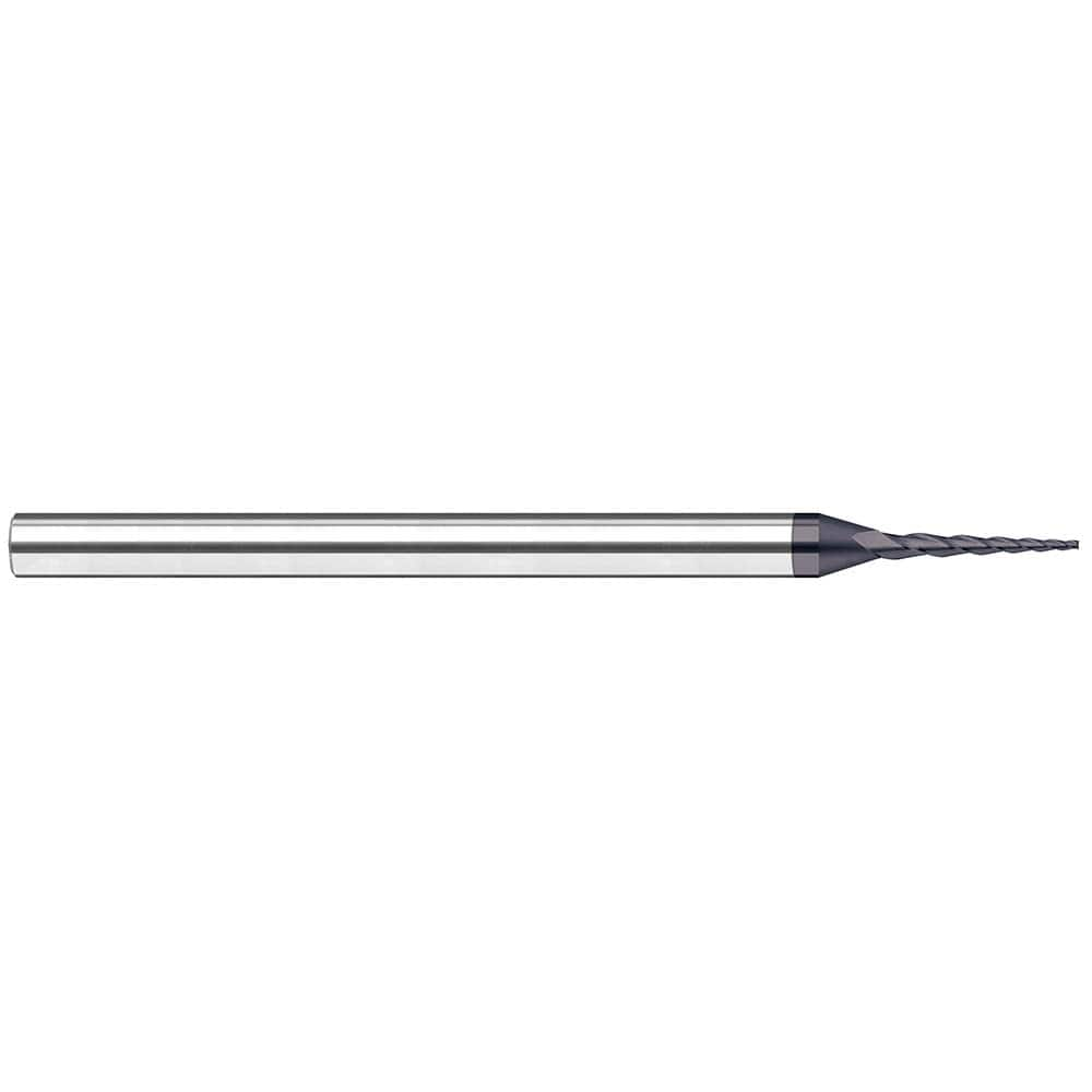 Harvey Tool - 7° per Side 1.9mm Small End Diam 3/4" LOC 3-Flute Solid Carbide Tapered Square End Mill - Exact Industrial Supply