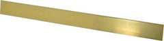 Made in USA - 0.064 Inch Thick x 1 Inch Wide x 12 Inch Long, Brass Strip - Alloy 260 - All Tool & Supply