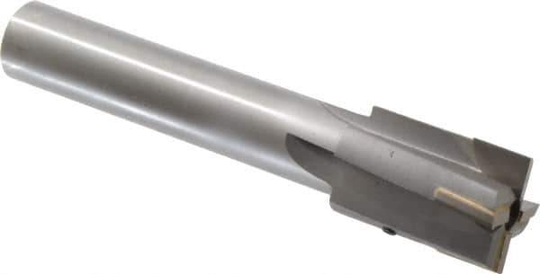 Made in USA - 1-3/8" Diam, 1" Shank, Diam, 4 Flutes, Straight Shank, Interchangeable Pilot Counterbore - 6-5/8" OAL, Bright Finish, Carbide-Tipped - All Tool & Supply