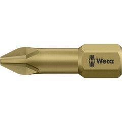 Wera - #3, Phillips Screwdriver Bit - 1/4" Drive, 1" OAL - All Tool & Supply