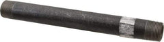 Made in USA - Schedule 80, 3/4" Diam x 9" Long Black Pipe Nipple - Threaded - All Tool & Supply