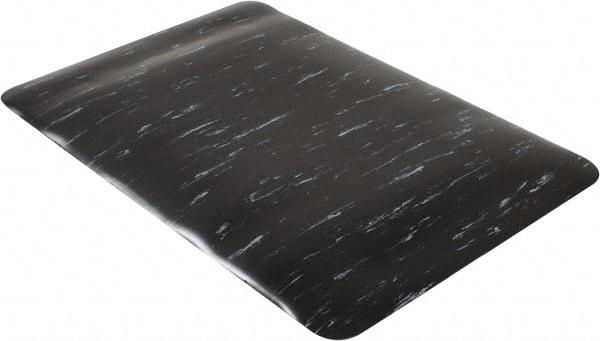 PRO-SAFE - 3' Long x 2' Wide, Dry Environment, Anti-Fatigue Matting - Black Marbleized, Vinyl with Vinyl Sponge Base - All Tool & Supply