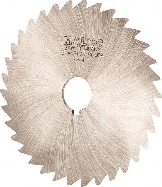 Made in USA - 6" Diam x 7/64" Blade Thickness x 1" Arbor Hole Diam, 50 Tooth Slitting and Slotting Saw - Arbor Connection, Right Hand, Uncoated, High Speed Steel, Concave Ground, Contains Keyway - All Tool & Supply