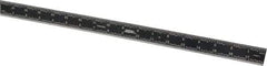 SPI - 18" Long, 1/64, 1/32, 1/16, 1/8" Graduation, Rigid Steel Rule - 4R Graduation Style, 1-1/8" Wide, Black, Black Chrome Finish - All Tool & Supply