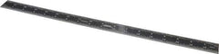 SPI - 18" Long, 1/64, 1/32" and 0.5, 1mm Graduation, Rigid Steel Rule - English/Metric Graduation Style, 1-1/8" Wide, Black, Black Chrome Finish - All Tool & Supply