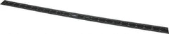 SPI - 24" Long, 1/100, 1/64, 1/32, 1/10" Graduation, Rigid Steel Rule - 5R Graduation Style, 1-1/8" Wide, Black, Black Chrome Finish - All Tool & Supply