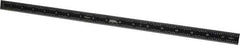 SPI - 18" Long, 1/100, 1/64, 1/32, 1/10" Graduation, Flexible Steel Rule - 5R Graduation Style, 3/4" Wide, Black, Black Chrome Finish - All Tool & Supply