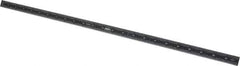 SPI - 24" Long, 1/100, 1/64, 1/32, 1/10" Graduation, Flexible Steel Rule - 5R Graduation Style, 3/4" Wide, Black, Black Chrome Finish - All Tool & Supply