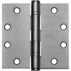 Stanley - 4-1/2" Long x 4-1/2" Wide Grade 1 Steel Full Mortise Ball Bearing Commercial Hinge - All Tool & Supply