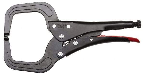 Proto - 11-3/16" OAL C-Clamp Locking Pliers - 15/32" Jaw Width, 3-45/64" Jaw Depth, 3-15/16" Jaw Opening, Standard Handle - All Tool & Supply