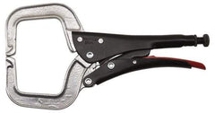 Proto - 11-3/8" OAL C-Clamp Locking Pliers - 15/32" Jaw Width, 3-9/64" Jaw Depth, 3-17/32" Jaw Opening, Standard Handle - All Tool & Supply