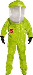 Dupont - Size M, High Visibility Lime, Chemical, Disposable Encapsulated Suit - Attached Hood, Elastic Ankle, Elastic Wrist - All Tool & Supply