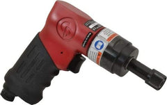 Chicago Pneumatic - 1/4" Bit Holder, 2,200 RPM, Pistol Grip Handle Air Screwdriver - 124 In/Lb Torque, 1/4 NPT Inlet, 2.5 CFM - All Tool & Supply