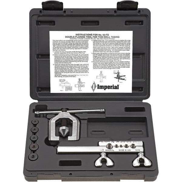 Imperial - Flaring Tools & Tube Expanders Type: Double Flaring Tool Kit Maximum Pipe Capacity (Inch): 1/2 - All Tool & Supply