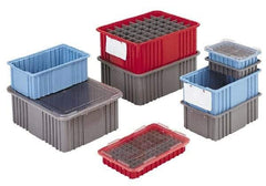 LEWISBins+ - 0.43 Cu Ft, 40 Lb Load Capacity Red Polyethylene Dividable Container - Stacking, 16-1/2" Long x 10.9" Wide x 6" High - All Tool & Supply