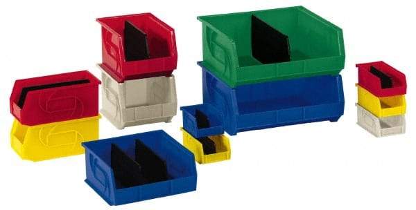 LEWISBins+ - 40 Lb. Load Capacity, 14-3/4" Deep, Red Polypropylene Hopper Stacking Bin - 7" High x 16-1/2" Wide x 14-3/4" Long - All Tool & Supply