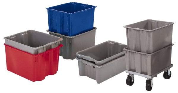 LEWISBins+ - 2.3 Cu Ft, 70 Container, 300 Stack Lb Load Capacity Blue Polyethylene Tote Container - Stacking, Nesting, 28.4" Long x 18.7" Wide x 10-1/2" High - All Tool & Supply