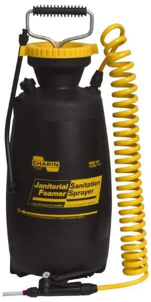 Chapin - 2 Gal Garden Hand Sprayer - Coiled Hose, Polyethylene Tank, For Industrial Applications - All Tool & Supply