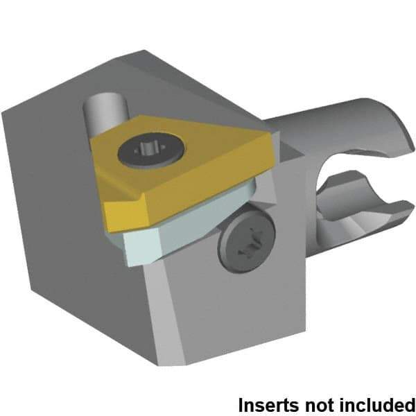 Kennametal - Insert Style LT 16EL, 20mm Head Length, Left Hand Cut, External Modular Threading Cutting Unit Head - System Size KM16, 10mm Center to Cutting Edge, Series KM Micro - All Tool & Supply