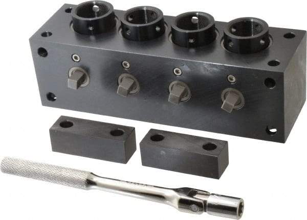 Yuasa - Series 5C, Horizontal Multi-Collet Chuck Block - Manually Activated, 3" Base Diam Width - All Tool & Supply