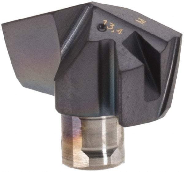 Iscar - Series ICM, 13.41mm Diam Grade IC908 140° Replaceable Drill Tip - Carbide, TiAlN Finish, 13 Seat Size - All Tool & Supply