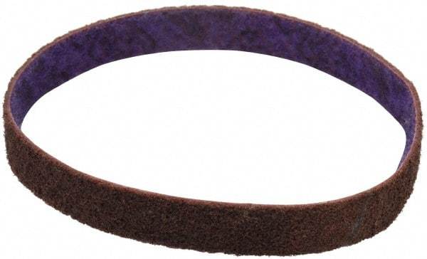 3M - 3/4" Wide x 18" OAL, Aluminum Oxide Abrasive Belt - Aluminum Oxide, Medium, Nonwoven, Series DF-BL - All Tool & Supply