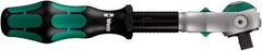 Wera - 3/8" Drive Round Head Ratchet - Satin Finish, 8" OAL, 72 Gear Teeth, Ergonomic with Speed Tube Handle, Locking Flex Head - All Tool & Supply