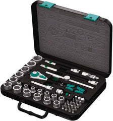 Wera - 43 Piece 3/8" Drive Socket & Bit Set - Comes in Molded Steel Case with High Density Foam Insert - All Tool & Supply