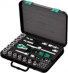 Wera - 38 Piece 3/8" Drive Socket & Bit Set - Comes in Molded Steel Case with High Density Foam Insert - All Tool & Supply