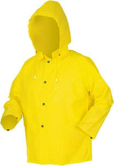 MCR Safety - Size 3XL, Yellow, Rain Jacket - 2 Pockets, Attached Hood - All Tool & Supply