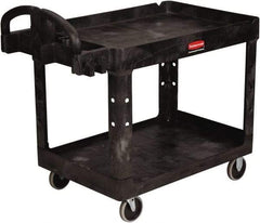 Rubbermaid - 750 Lb Capacity, 25" Wide x 53-5/8" Long x 35-3/4" High Standard Utility Cart - 2 Shelf, Plastic - All Tool & Supply