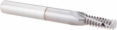 Vargus - 1/4-20, 7/16-20, 1/2-20, 3/4-20, 1-20 UNC, UNEF, UNF, 0.192" Cutting Diam, 3 Flute, Solid Carbide Helical Flute Thread Mill - Internal Thread, 0.525" LOC, 2.244" OAL, 1/4" Shank Diam - All Tool & Supply