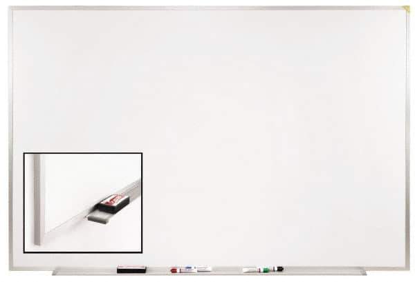 Ghent - 48-1/2" High x 72-1/2" Wide Porcelain on Steel Magnetic Marker Board - Aluminum Frame, 2.63" Deep - All Tool & Supply