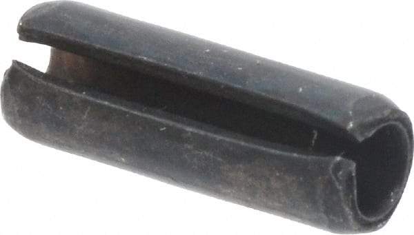 Made in USA - 1/8" Diam x 3/8" Long Slotted Spring Pin - Grade 1070-1090 Alloy Steel, Black Oxide Finish - All Tool & Supply